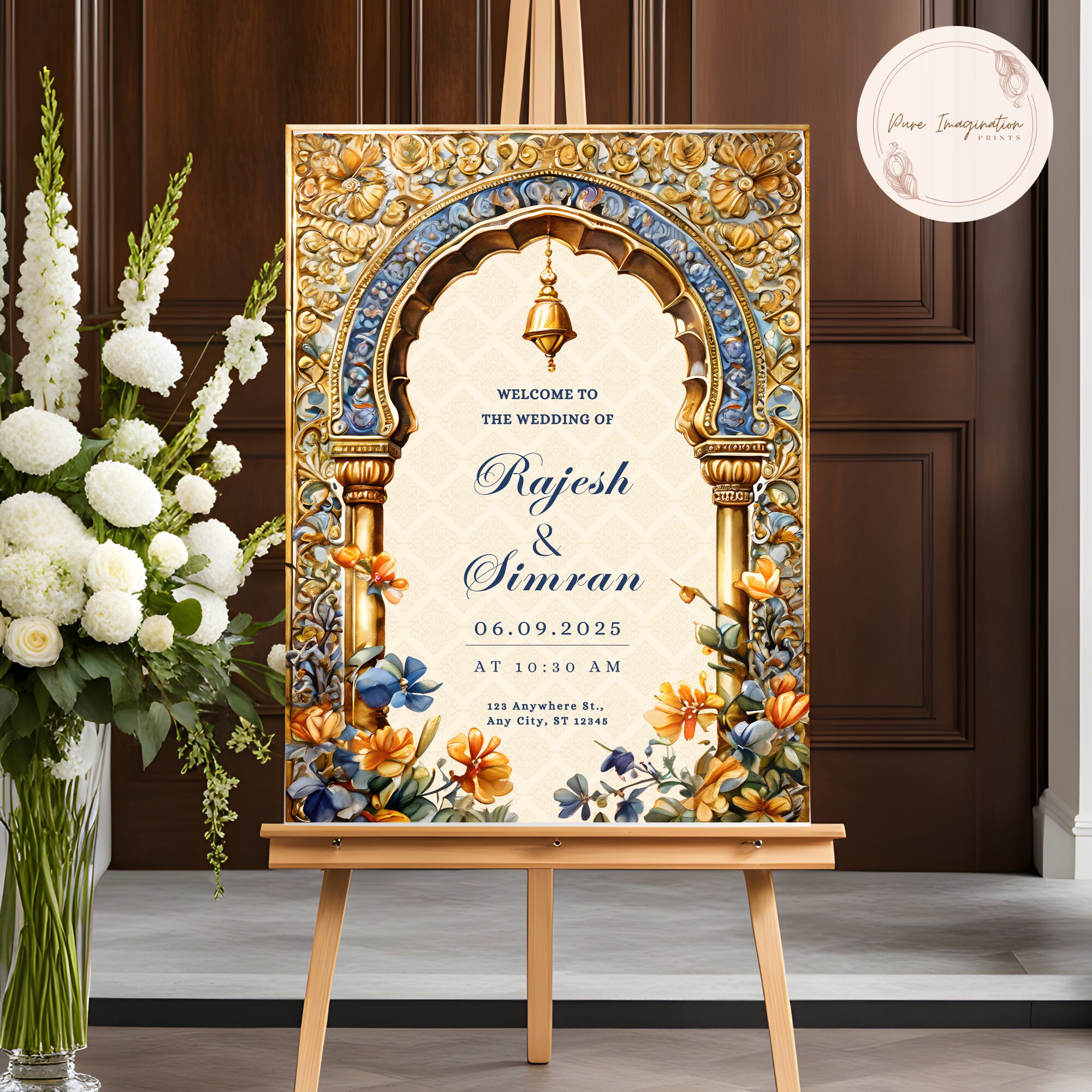 Indian Wedding Welcome Sign, Indian Wedding Decor, Indian Wedding Sign ...