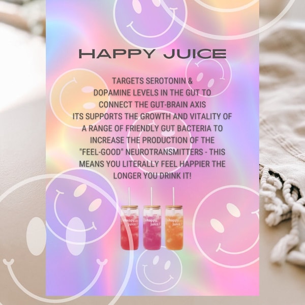 Amare| Happy Juice Sample Card | 5”x7”| Instant Digital Download | Printable | Download + Print | Amare Business