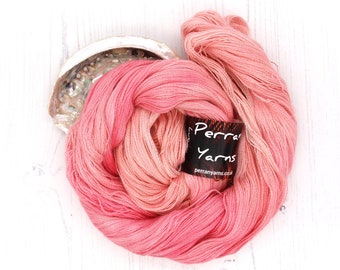 Apple Blossom, Heavenly Lace hand dyed baby alpaca silk cashmere yarn