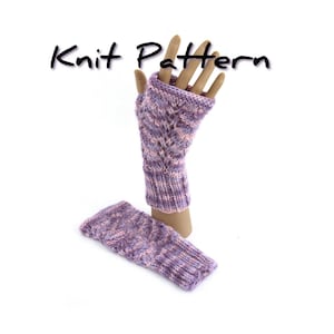 Lacy fingerless gloves knitting pattern