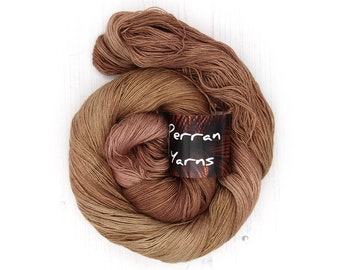 Tranquil Lace luxury silk baby camel yarn, handdyed in shade Autumn Rose