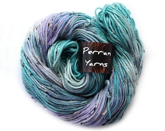 Aran merino fleck wool hand dyed in colourway Moonscape