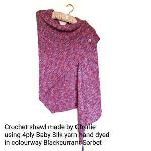 Blackcurrant Sorbet, Heavenly Lace hand dyed yarn zdjęcie 7