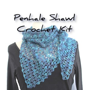 Penhale Shawl crochet kit with luxury hand-dyed yarn