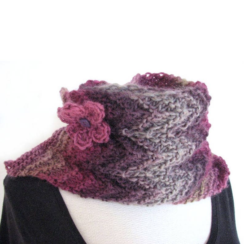 Chunky knit scarf pattern pdf zig zag bulky scarf wave | Etsy
