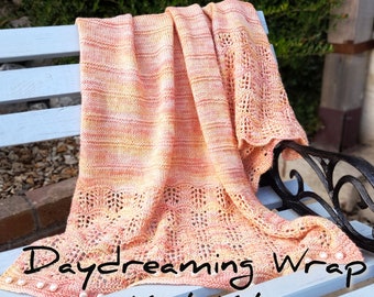 Day Dreaming Wrap knit kit with hand dyed luxury yarn