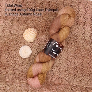 Tidal Wrap knit kit in shade Autumn Rose
