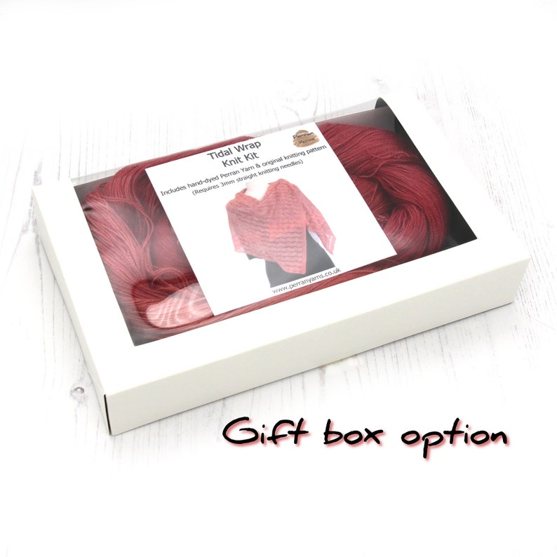 Tidal Wrap knit kit with gift box packaging