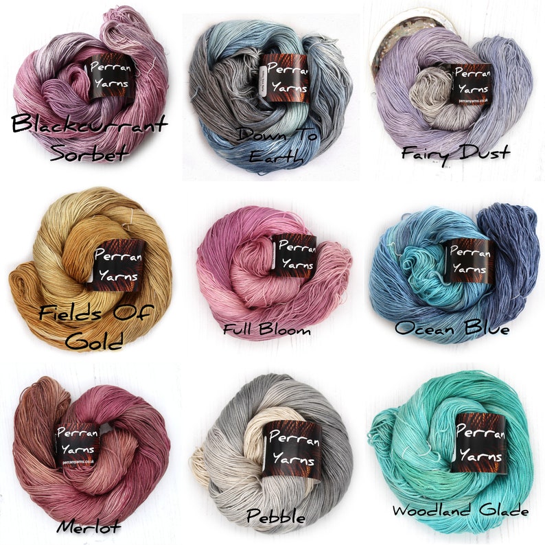 Sea Silk Stole knit kit yarn colourways