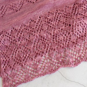 Sea Silk Stole knit kit with 4ply silk seacell yarn, choose your colour image 3