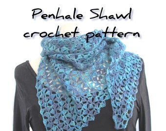 Patron de châle Penhale au crochet