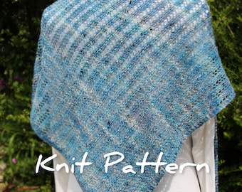 Triangle Trellis Shawl pattern for 4ply or sport weight yarn