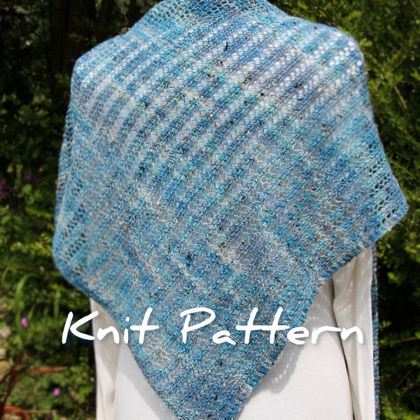Triangle Trellis Shawl pattern for 4ply or sport weight yarn