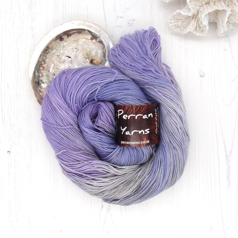 Fairy Dust, 4ply Sparkle merino wool hand dyed yarn image 1