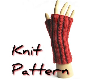 Dizzy Twist fingerless gloves knitting pattern