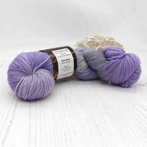 Fairy Dust, 4ply Sparkle merino wool hand dyed yarn image 4