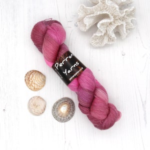 Full Bloom, hand dyed Bright Lace merino tencel yarn image 2