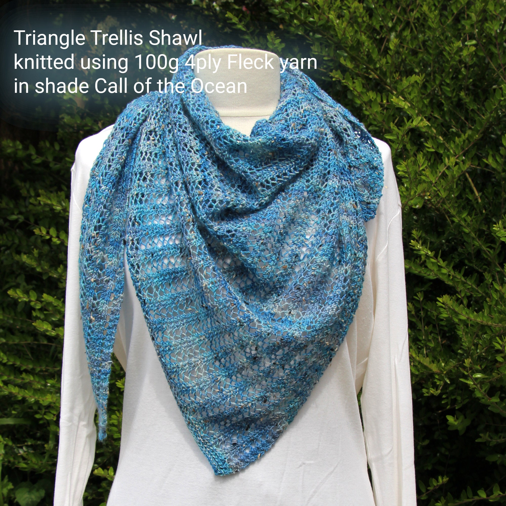 Triangle Trellis Shawl Pattern for 4ply or Sport Weight Yarn - Etsy