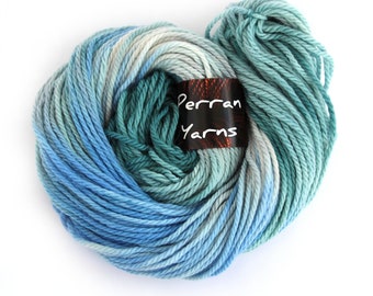 Chunky superwash merino wool, handdyed in colourway Chill