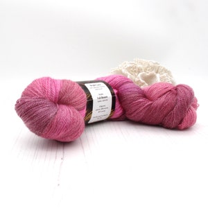 Full Bloom, hand dyed Bright Lace merino tencel yarn image 4