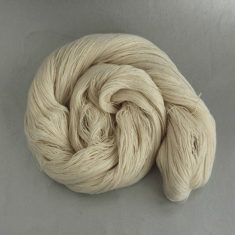 Heavenly Lace undyed baby alpaca silk cashmere laceweight yarn image 1