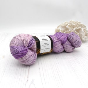 4ply silk seacell luxury yarn hand-dyed in shade Buddleia image 4