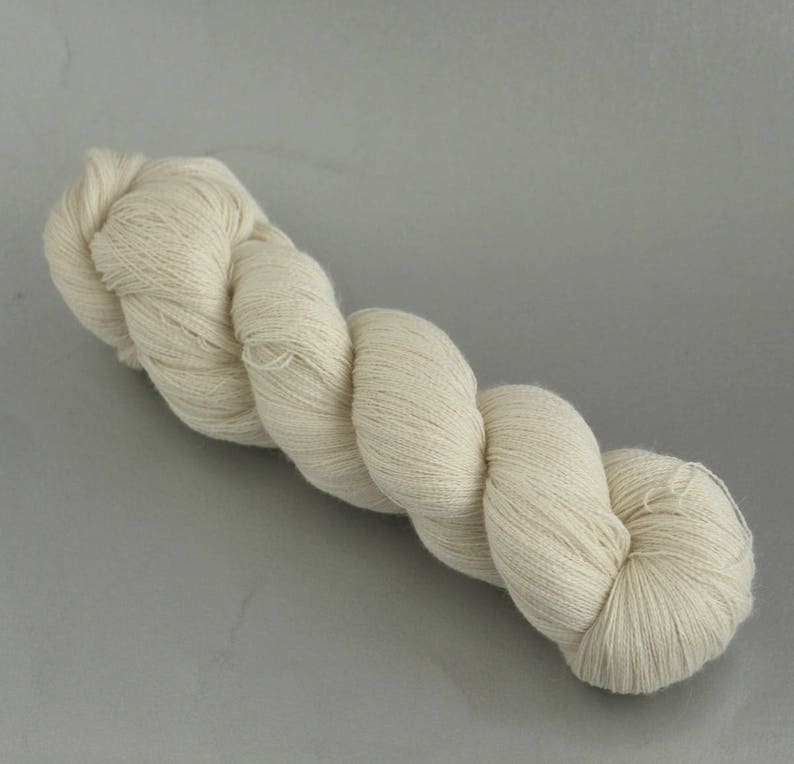 Heavenly Lace undyed baby alpaca silk cashmere laceweight yarn image 4