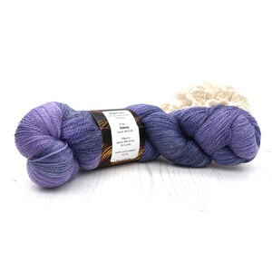 2ply Bright Lace tencel merino yarn hand-dyed in shade Galaxy image 4