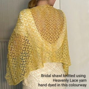 2ply Bright Lace tencel merino yarn hand-dyed in shade Champagne Wedding image 6