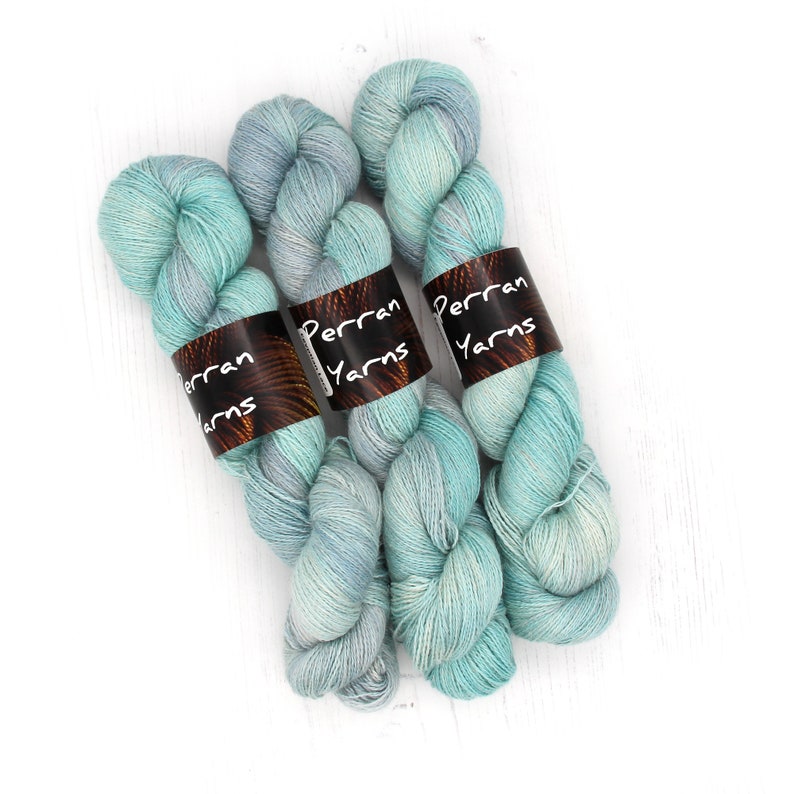 Riptide, Egyptian Lace luxury hand dyed yarn image 2