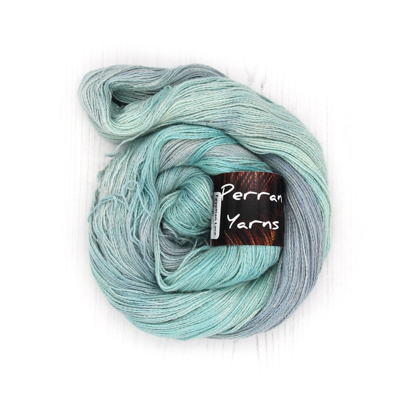 Riptide, Egyptian Lace luxury hand dyed yarn image 1