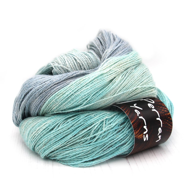 Riptide, Egyptian Lace luxury hand dyed yarn image 3