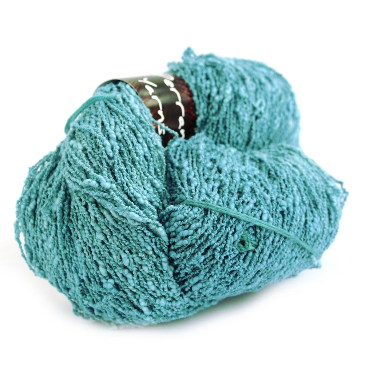 Blue cotton slub yarn hand dyed 4ply crochet yarn natural Etsy