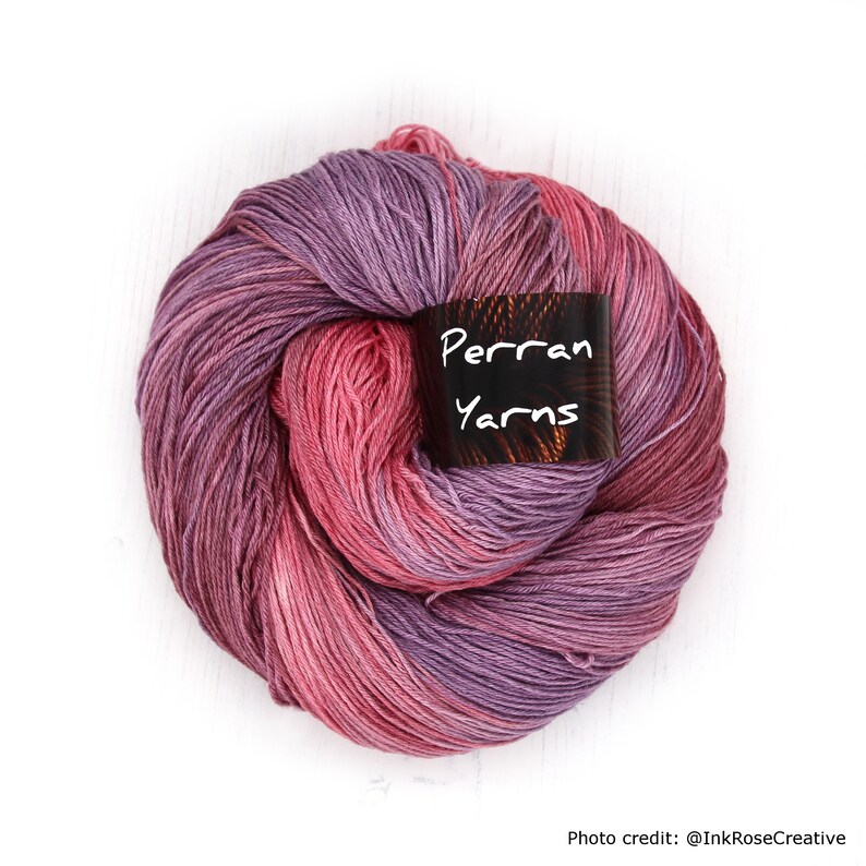 150g Decadence 4ply British BFL Silk blend yarn hand-dyed in shade Winter Sunset image 1