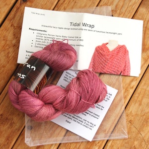 Tidal Wrap knit kit contents