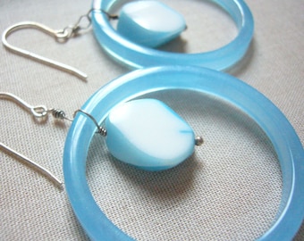 Wild Blue Loop Earrings