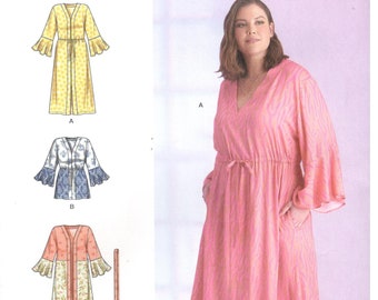 Simplicity 9603 size 18-24W / 26-32W Women's tunic, dress / maxi dress, kaftan style sewing pattern, Elbow length sleeves, beach cover up