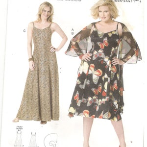 Butterick 5761 Size XS-XL or XXL-6X Women&#39;s plus size pattern: sleeveless, with straps princess seam dress, Connie Crawford