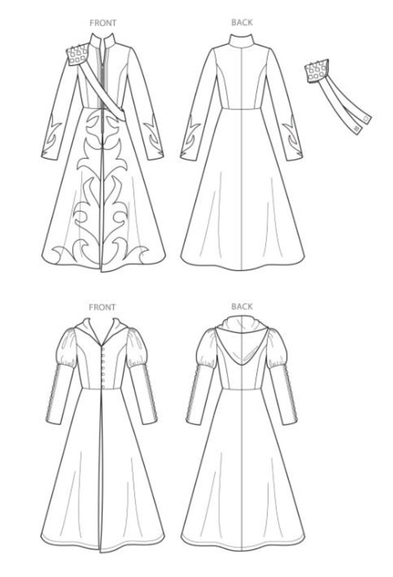 Simplicity 8974 6-14 / 14-22 Women's Floor Length Coat Costume