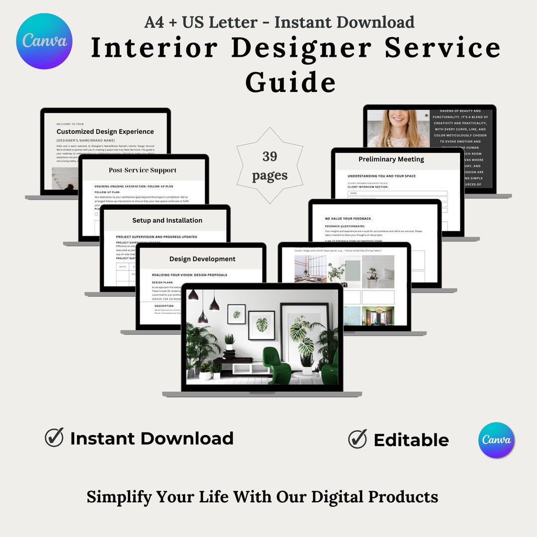 Interior Design Template, Interior Decorating Guide, Home Interior ...