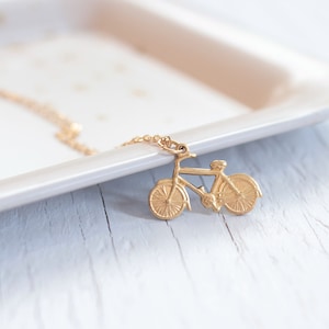 Fahrrad Halskette | Fahrrad Halskette | Fahrrad Liebhaber Geschenk | Radfahrer Geschenk | Fahrrad Halskette an Gold Kette
