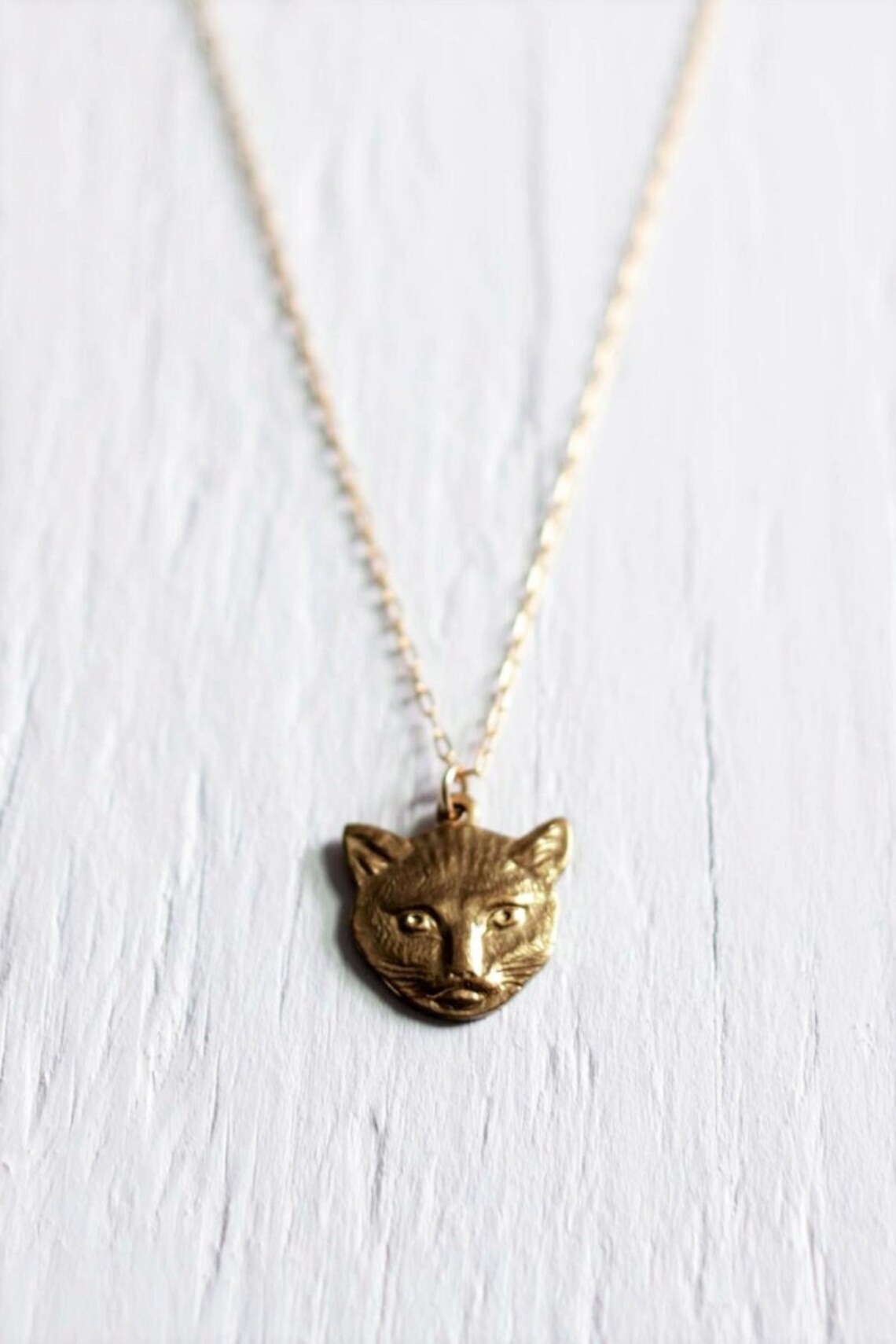 Cat Memorial Necklace Dainty Cat Necklace Cat Head Etsy