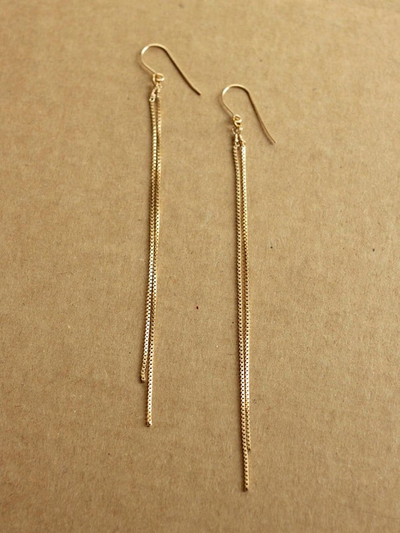 Simple Gold Chain Earrings Online, 54 