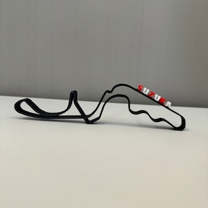 Formula 1 track Suzuka race track colored 3D print decoration gift F1 car racing track shabby chick 3D print lineart Formula 1 wall art