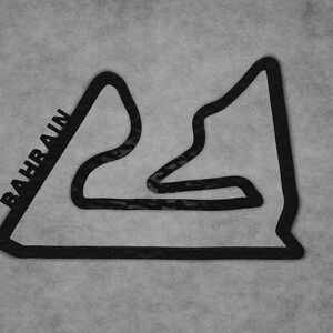 Formel 1 Strecke Bahrain 3D Druck Deko Geschenk F1 Auto Racing Track 3d Print 3D lineart shabby chick formula 1 wand kunst Bild 6
