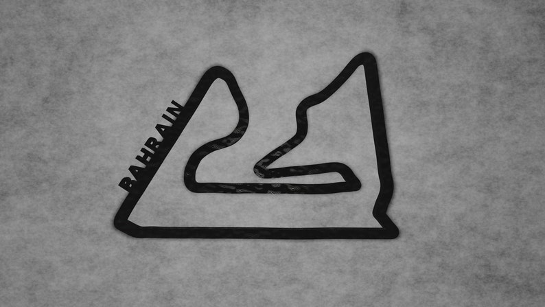 Formel 1 Strecke Bahrain 3D Druck Deko Geschenk F1 Auto Racing Track 3d Print 3D lineart shabby chick formula 1 wand kunst Bild 6