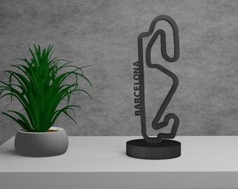 Formule 1 Barcelona-circuit 3D-printdecoratie