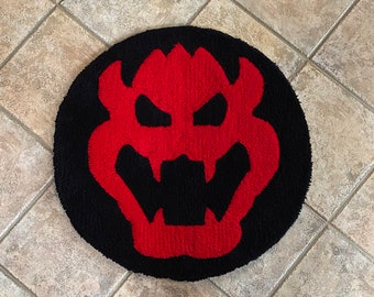 Tapis touffeté fait main Bowser