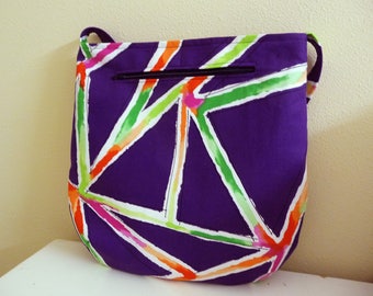 Bright Colorful Purple Tote Bag, Shoulderbag Purse