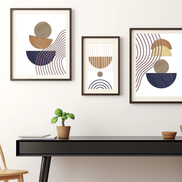 Boho Wall Art Prints, Boho home decor, Set of 3 prints, Minimalist Art, Boho style, Boho artwork, Digital Download, Printable Wall Art